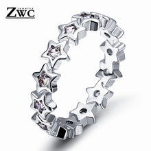 Load image into Gallery viewer, ZWC 2019 Fashion Classic Six Claw AAA Zircon Wedding Rings for women Jewelry Wedding Engagement Female Crystals Ring Gift