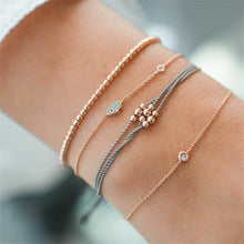 Load image into Gallery viewer, KISSWIFE 4Pcs/Set Fashion Women Charm Fashion Handmade Bead Chain Palm Women's Bracelet Combination 2019 New Jewelry Gift