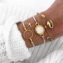 Load image into Gallery viewer, KISSWIFE 4Pcs/Set Fashion Women Charm Fashion Handmade Bead Chain Palm Women's Bracelet Combination 2019 New Jewelry Gift