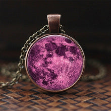 Load image into Gallery viewer, Charming Nebula Necklace Galaxy Space Glass Cabochon Pendant Solar System Jewelry Space Universe Necklace Milky Way Jewelry