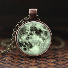 Load image into Gallery viewer, Charming Nebula Necklace Galaxy Space Glass Cabochon Pendant Solar System Jewelry Space Universe Necklace Milky Way Jewelry