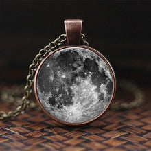 Load image into Gallery viewer, Charming Nebula Necklace Galaxy Space Glass Cabochon Pendant Solar System Jewelry Space Universe Necklace Milky Way Jewelry