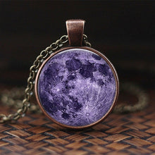 Load image into Gallery viewer, Charming Nebula Necklace Galaxy Space Glass Cabochon Pendant Solar System Jewelry Space Universe Necklace Milky Way Jewelry