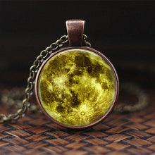 Load image into Gallery viewer, Charming Nebula Necklace Galaxy Space Glass Cabochon Pendant Solar System Jewelry Space Universe Necklace Milky Way Jewelry