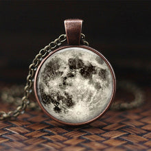 Load image into Gallery viewer, Charming Nebula Necklace Galaxy Space Glass Cabochon Pendant Solar System Jewelry Space Universe Necklace Milky Way Jewelry