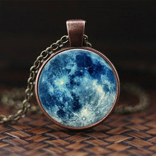 Load image into Gallery viewer, Charming Nebula Necklace Galaxy Space Glass Cabochon Pendant Solar System Jewelry Space Universe Necklace Milky Way Jewelry