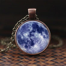 Load image into Gallery viewer, Charming Nebula Necklace Galaxy Space Glass Cabochon Pendant Solar System Jewelry Space Universe Necklace Milky Way Jewelry