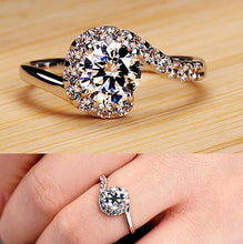 Load image into Gallery viewer, Hot Sale Rings For Women AAA White Zircon Cubic elegant rings Female Wedding jewerly New Trendy Crystal ring 6/7/8/9/10 Size