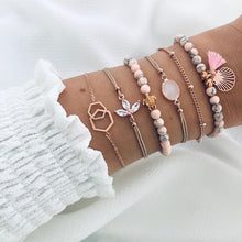 Load image into Gallery viewer, Yobest 6 Pcs/Set Bohemian Tassel Beads Charm Bracelets Set For Women Girls Fashion Pineapple Heart Geometric Bracelet Jewelry