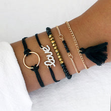 Load image into Gallery viewer, Yobest 6 Pcs/Set Bohemian Tassel Beads Charm Bracelets Set For Women Girls Fashion Pineapple Heart Geometric Bracelet Jewelry