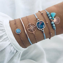 Load image into Gallery viewer, Yobest 6 Pcs/Set Bohemian Tassel Beads Charm Bracelets Set For Women Girls Fashion Pineapple Heart Geometric Bracelet Jewelry