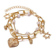 Load image into Gallery viewer, Yobest 6 Pcs/Set Bohemian Tassel Beads Charm Bracelets Set For Women Girls Fashion Pineapple Heart Geometric Bracelet Jewelry