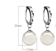 Load image into Gallery viewer, 925 pure silver pendant earring full rhinestone ball ear buckle earrings fashion CZ Crystal earring Dangling wedding women