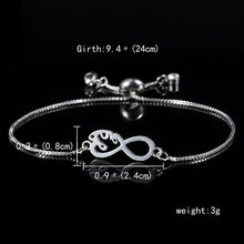 Load image into Gallery viewer, Silver Color Family Charm Bracelets Father Mother Girl Boy Rose Flowr Mom Pendant Bracelet Fashion Jewelry Mother's Day Gift