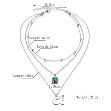 Load image into Gallery viewer, Wholesale Necklace Punk 2018 New Fashion Necklace Gold/silver Simple Double Moon Star Short Necklace Sale Acero Inoxidable Mujer