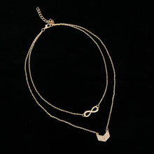 Load image into Gallery viewer, Wholesale Necklace Punk 2018 New Fashion Necklace Gold/silver Simple Double Moon Star Short Necklace Sale Acero Inoxidable Mujer