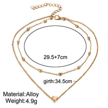 Load image into Gallery viewer, Wholesale Necklace Punk 2018 New Fashion Necklace Gold/silver Simple Double Moon Star Short Necklace Sale Acero Inoxidable Mujer