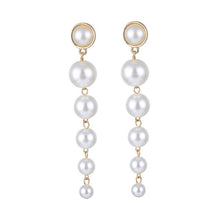 Load image into Gallery viewer, FNIO Big Simulated Pearl Earrings 2019 For Women Lover Geometric Gold Round Heart Drop Dangle Earring Korean Statement Jewelry