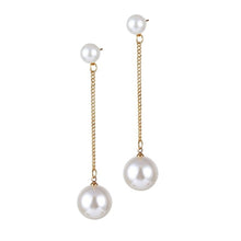 Load image into Gallery viewer, FNIO Big Simulated Pearl Earrings 2019 For Women Lover Geometric Gold Round Heart Drop Dangle Earring Korean Statement Jewelry