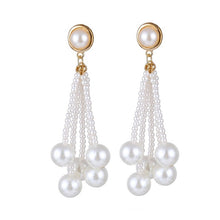 Load image into Gallery viewer, FNIO Big Simulated Pearl Earrings 2019 For Women Lover Geometric Gold Round Heart Drop Dangle Earring Korean Statement Jewelry
