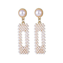 Load image into Gallery viewer, FNIO Big Simulated Pearl Earrings 2019 For Women Lover Geometric Gold Round Heart Drop Dangle Earring Korean Statement Jewelry