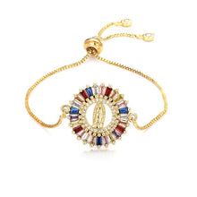 Load image into Gallery viewer, Women's cz rainbow bracelets bangles devil's eye bracelet zircons colorful rainbow bracelet femme jewelry accessories gift