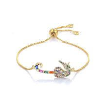 Load image into Gallery viewer, Women's cz rainbow bracelets bangles devil's eye bracelet zircons colorful rainbow bracelet femme jewelry accessories gift
