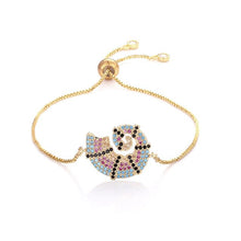Load image into Gallery viewer, Women's cz rainbow bracelets bangles devil's eye bracelet zircons colorful rainbow bracelet femme jewelry accessories gift