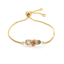 Load image into Gallery viewer, Women's cz rainbow bracelets bangles devil's eye bracelet zircons colorful rainbow bracelet femme jewelry accessories gift