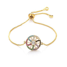 Load image into Gallery viewer, Women's cz rainbow bracelets bangles devil's eye bracelet zircons colorful rainbow bracelet femme jewelry accessories gift