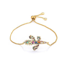 Load image into Gallery viewer, Women's cz rainbow bracelets bangles devil's eye bracelet zircons colorful rainbow bracelet femme jewelry accessories gift