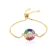 Load image into Gallery viewer, Women's cz rainbow bracelets bangles devil's eye bracelet zircons colorful rainbow bracelet femme jewelry accessories gift