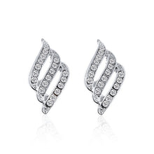 Load image into Gallery viewer, Korean Style Simple Crystal Stud Earrings For Women Wedding Fashion Jewerly Bridal Engagement Earrings Female Gifts Wholesale
