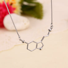 Load image into Gallery viewer, New Fashion Pendant Necklace Happy Hormone Serotonin Molecule, Happiness Signal 5-ht Pendant Couple The Best Gift Wholesale
