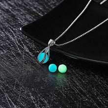 Load image into Gallery viewer, Glow In The Dark Necklace Moon Square Heart Necklaces For Woman Hollow Water Drop Pendant Night Fluorescence Light Accessories