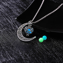 Load image into Gallery viewer, Glow In The Dark Necklace Moon Square Heart Necklaces For Woman Hollow Water Drop Pendant Night Fluorescence Light Accessories