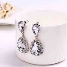 Load image into Gallery viewer, YFJEWE Bride Earrings Cosmetic Geo ZhaoHao Popular Rhinestone Crystal Drop Earring For Wedding Dress Fashion Baldpates  #E043