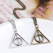 Load image into Gallery viewer, Hallows Pendant Toys Necklace Retro Triangle Round Sweater Chain Necklace Action Toy Figures