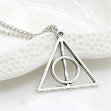 Load image into Gallery viewer, Hallows Pendant Toys Necklace Retro Triangle Round Sweater Chain Necklace Action Toy Figures