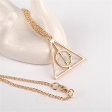 Load image into Gallery viewer, Hallows Pendant Toys Necklace Retro Triangle Round Sweater Chain Necklace Action Toy Figures
