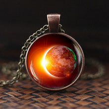 Load image into Gallery viewer, Charming Nebula Necklace Galaxy Space Glass Cabochon Pendant Solar System Jewelry Space Universe Necklace Milky Way Jewelry
