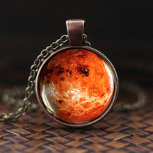 Load image into Gallery viewer, Charming Nebula Necklace Galaxy Space Glass Cabochon Pendant Solar System Jewelry Space Universe Necklace Milky Way Jewelry