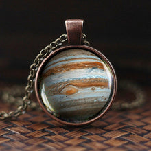 Load image into Gallery viewer, Charming Nebula Necklace Galaxy Space Glass Cabochon Pendant Solar System Jewelry Space Universe Necklace Milky Way Jewelry