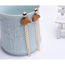 Load image into Gallery viewer, Korean Fashion Long Slope Geometric asymmetry Rhinestone circle earrings new Acrylic earring for women Gift Party Wedding