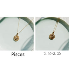 Load image into Gallery viewer, 1 PCS Zodiac Sign Necklace 12 Constellation Necklaces Celestial Keepsake Jewelry Virgo Taurus Leo Gemini Bijoux Femme Fashion