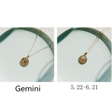 Load image into Gallery viewer, 1 PCS Zodiac Sign Necklace 12 Constellation Necklaces Celestial Keepsake Jewelry Virgo Taurus Leo Gemini Bijoux Femme Fashion