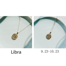 Load image into Gallery viewer, 1 PCS Zodiac Sign Necklace 12 Constellation Necklaces Celestial Keepsake Jewelry Virgo Taurus Leo Gemini Bijoux Femme Fashion