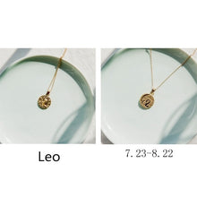 Load image into Gallery viewer, 1 PCS Zodiac Sign Necklace 12 Constellation Necklaces Celestial Keepsake Jewelry Virgo Taurus Leo Gemini Bijoux Femme Fashion