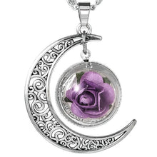 Load image into Gallery viewer, Women Jewelry Collares Flowers Glass Necklace&amp;Pendant Vintage Long Chain Choker Necklace