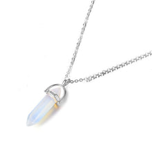 Load image into Gallery viewer, Hot sale Hexagonal Column Quartz Necklaces Pendants Fashion Natural Stone Bullet Pink Crystal Pendant Necklace For Women Jewelry